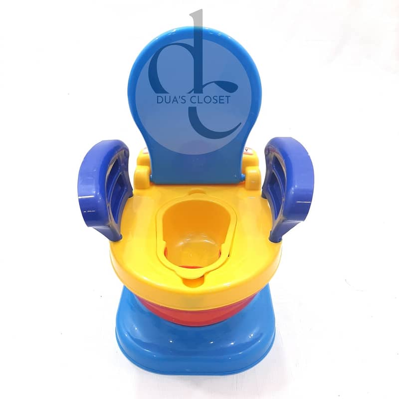 Commode Style Potty Seat Trainer Chair for Toddlers Baby Multicolor 2