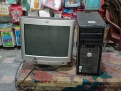 Cheap Computer Intel Core 2 Due with Original HP Monitor 15 Inch 0