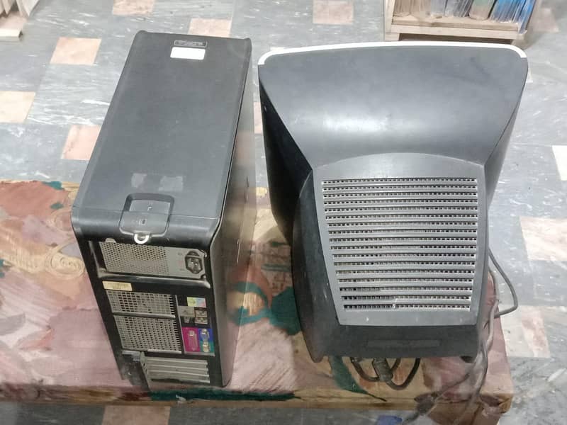 Cheap Computer Intel Core 2 Due with Original HP Monitor 15 Inch 1