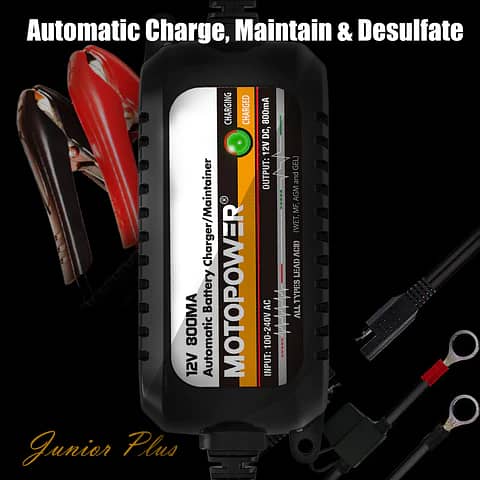 MOTOPOWER MPO0205C 12V 800mA Fully Automatic Battery Charger 2