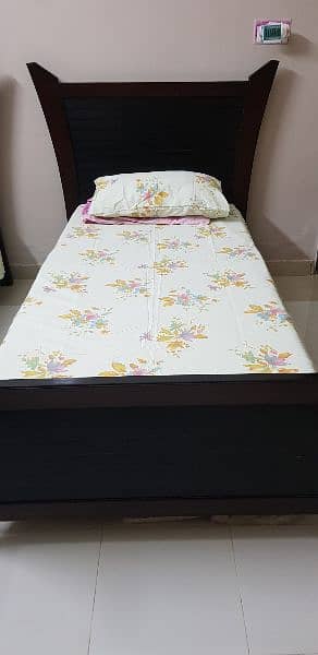 2 x Pure Wooden Single beds without Matress 2
