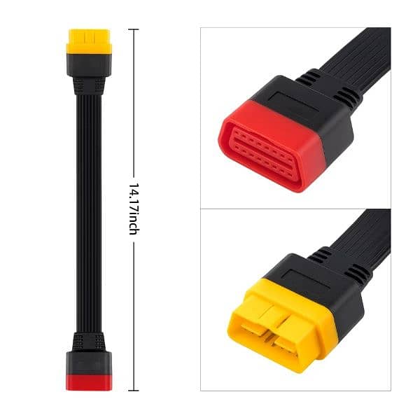 Launch Universal ELM327 36CM OBD2 16PIN Extension Cable OBDII Conector 10