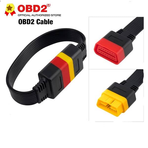 Launch Universal ELM327 36CM OBD2 16PIN Extension Cable OBDII Conector 12