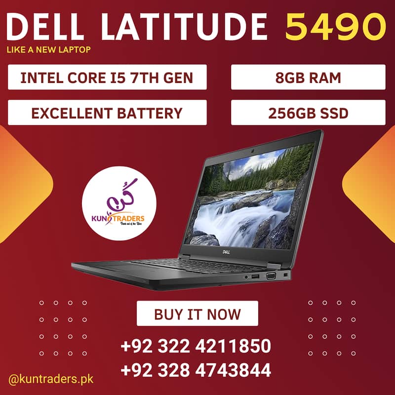 Dell Latitude 5490 Core i5 7th Gen, 8GB, 256GB SSD, 14″ FHD 0