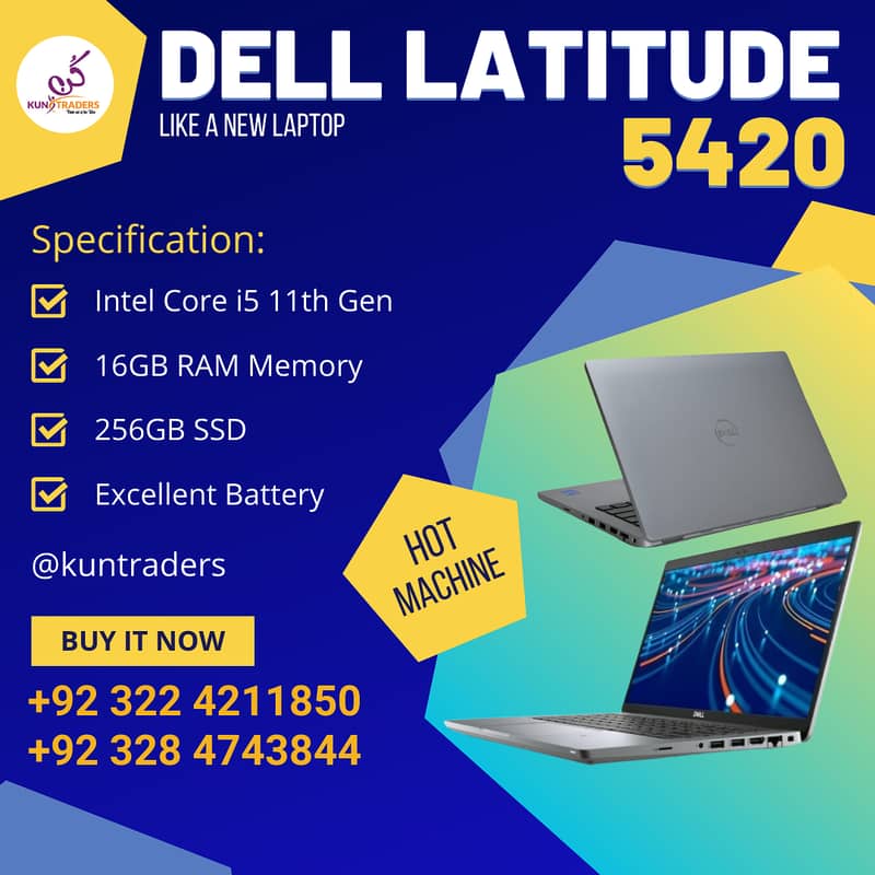 Dell Latitude 5420 Core i5 11th Gen, 16GB, 256GB SSD, 14″ FHD IPS LED 0