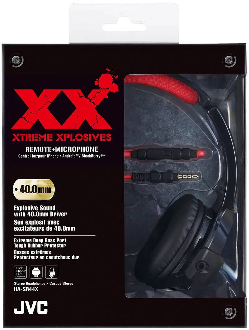 JVC HA-SR44-X Xtreme Xplosive XX series Deep Bass Headphones 1