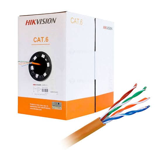 Dahua UTP CAT6 Cable Copper - White & Orange Availble bulk Quantity 0