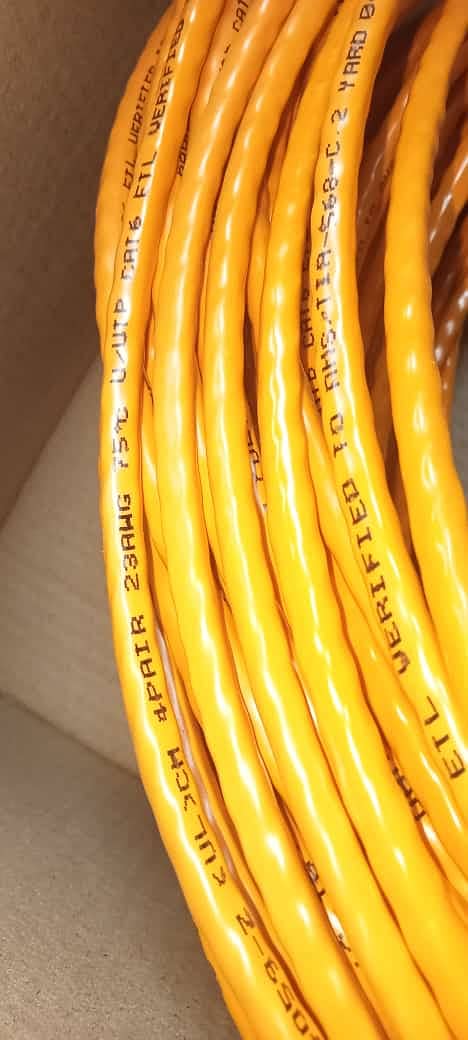 Dahua UTP CAT6 Cable Copper - White & Orange Availble bulk Quantity 16