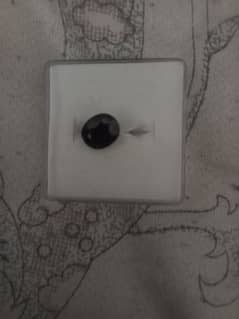 Blue sapphire/Neelam /Gemstone/Pearl stone. Black agate ring sliver