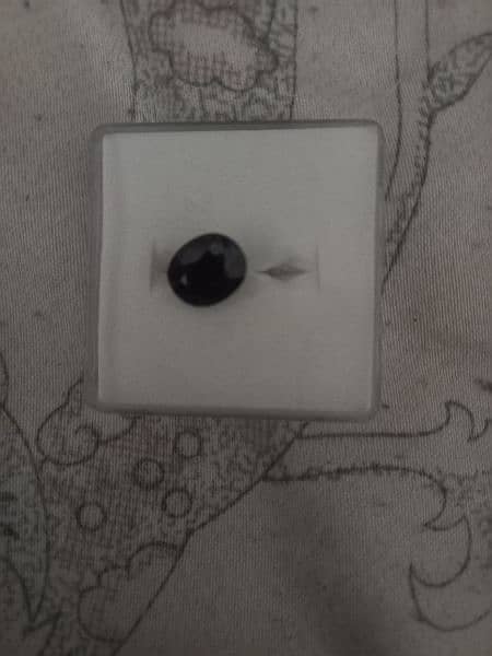 Blue sapphire/Neelam /Gemstone/Pearl stone. Black agate ring sliver 0