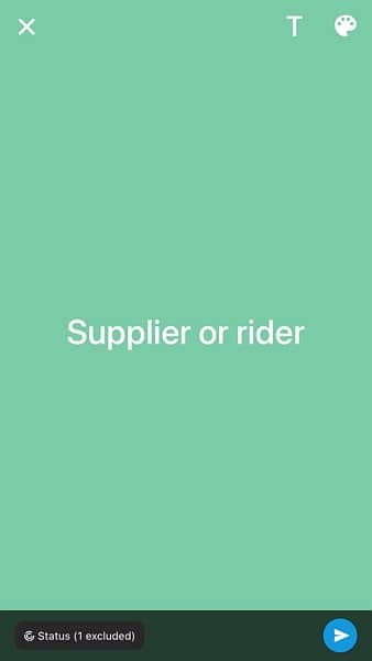 need supplier or rider experiense