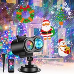 Halloween Christmas Projector Lights 2-in-1 Moving HD Patterns with 3D