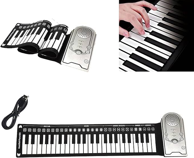 The roll-up piano is made of high-quality eco-friendly plastic materia 1