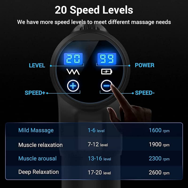 AERLANG Muscle Massage Gun, 20 Speed ​​Professional Massager Portable 1