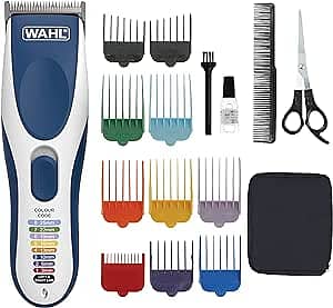 The Wahl Colour Pro Corded hair clipper features innovative coloured 2