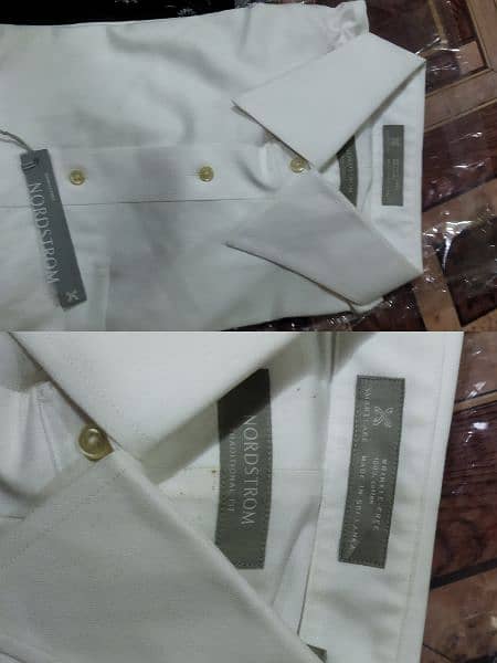 Brand New  2  Shirts in white colour for sale. 6