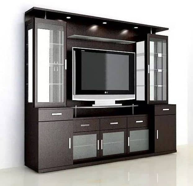 Media wall & Tv rack & partition work countact number=03335692195 7