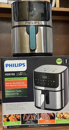 Philips HD9780 LCD Touch Air Fryer - 6.0 Liter Capacity