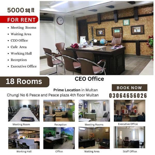Offices available for rent on Bosan Road Multan 4