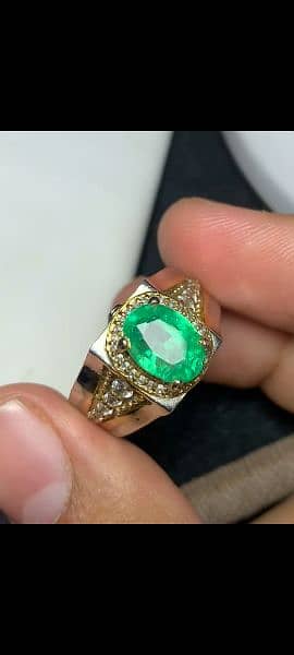 Natural Emerald in 925 pure silver outstanding Ring 1
