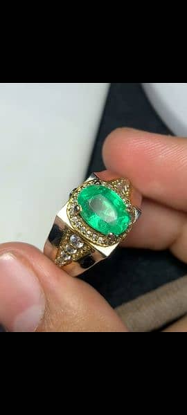 Natural Emerald in 925 pure silver outstanding Ring 4