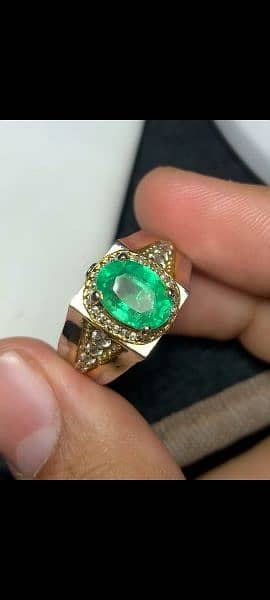 Natural Emerald in 925 pure silver outstanding Ring 5