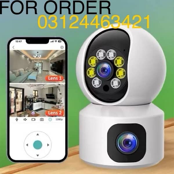 Wifi Camera Dual Lens 4mp motion detection Wireless cctv HD flashlight 0