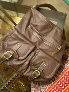 leather bag preloved perfect condition 1000 rupees only 0