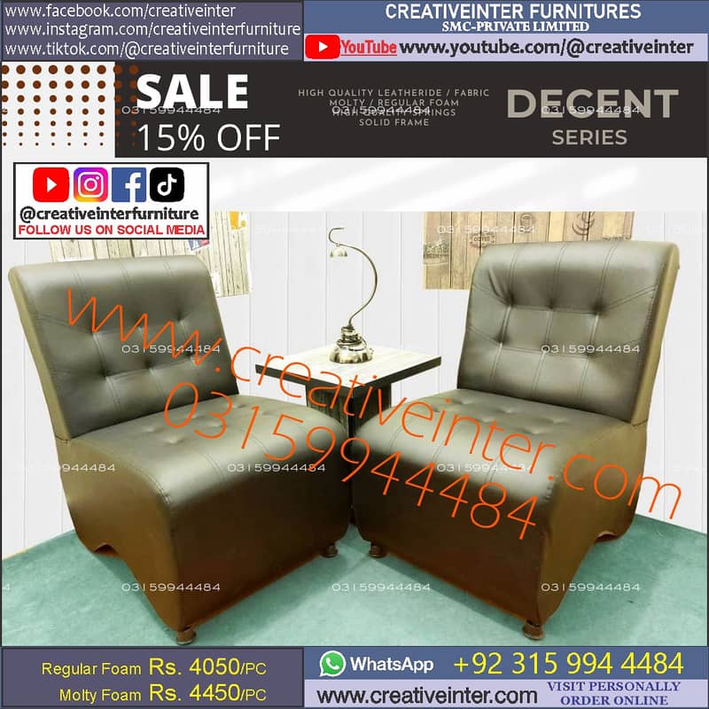 sofa set 5 seater luxry look home office desgn table chair furniture 17