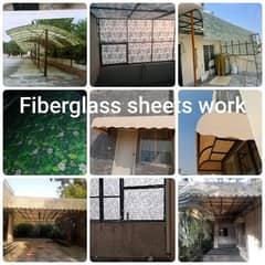 Fiber glass sheets roof shed