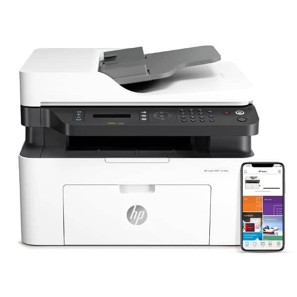 HP Laserjet MFP 137fnw WiFi Printer all in one 0