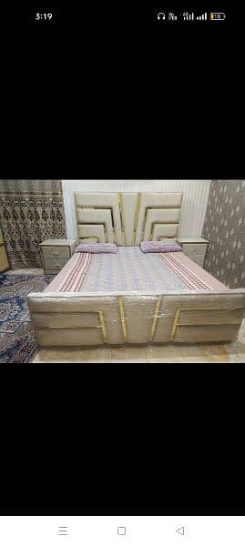 Double bed/bed set/gloss paint bed/Poshish bed/king bed/bed/Furniture 8