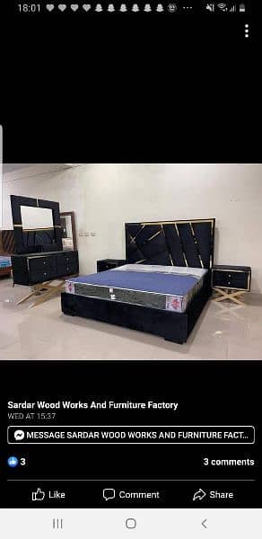 double bed / bed set /gloss paint bed / Furniture 12