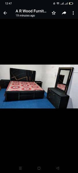 double bed / bed set /gloss paint bed / Furniture 17