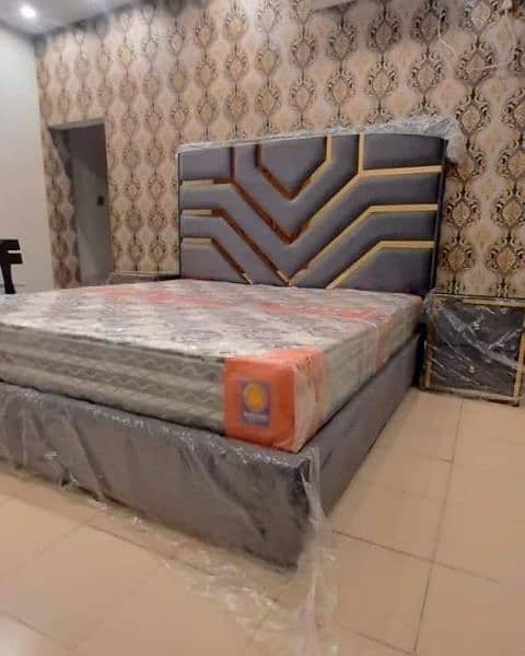 Double bed/bed set/gloss paint bed/Poshish bed/king bed/bed/Furniture 18