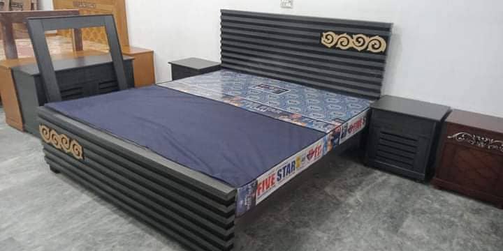 Wooden bed set/side tables/dressing/wardrobes/showcase/Furniture 9