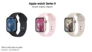 Apple Watch Series 9 2023 Midnight, Pink Aluminum Case with Sport Band