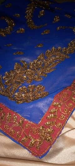 royal blue saree 0