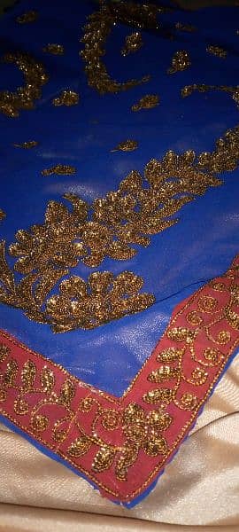 royal blue saree 0