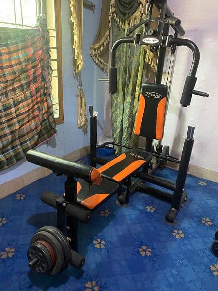 home gym multi station butterfly weight lifting exercise cycle gym fit 7