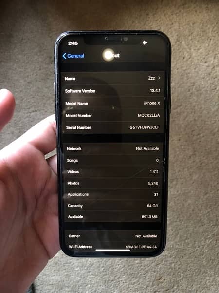 Iphone x 10 Pta Approve bypass Total geniune 64gb All Ok 1