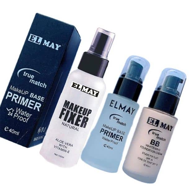Elmay- Makeup Fixer,waterproof primer,whitening Foundation 1