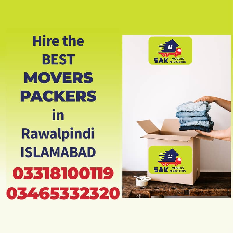 SAK Movers & Packers:Best Movers and Packers In DHA phase 2  Islamabad 0