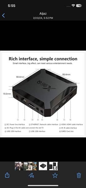 ANDROID BOX X96Q (Smart TV box) With 8 GB RAM & 128 GB ROM(WHATSAPP) 4