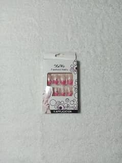 Artificial nails with sticker glue