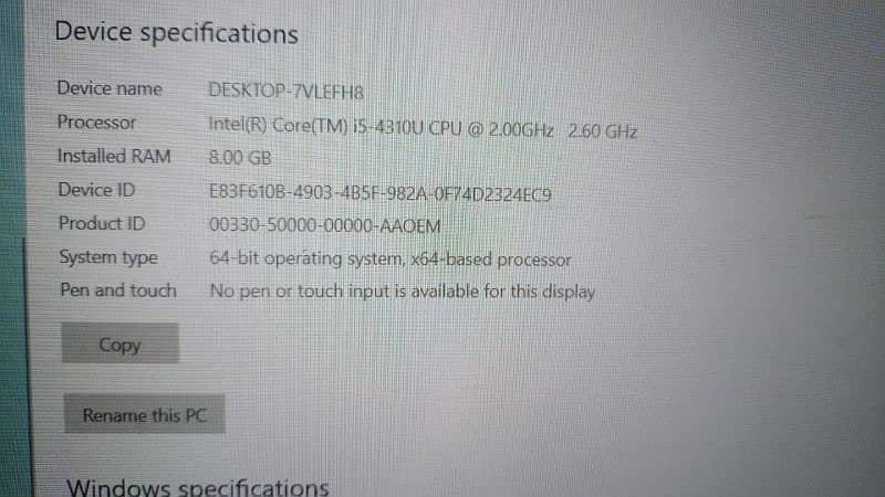 Dell Latitude e7440 i5 4th generation 8gb ram 128sdd&300hdd 5