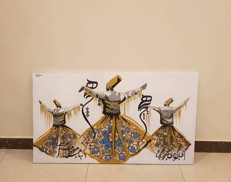beautiful sufi painting on oil 0