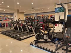 Treadmill elleptical bench press exercise cycle walking running cardio