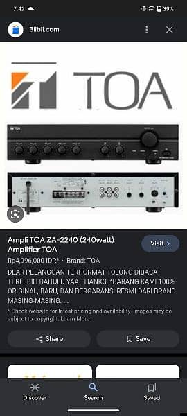 Toa amplifiers 2240 1712 2120 1724 1803 1