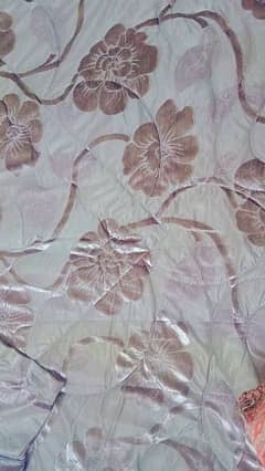 wedding bed sheet in silver color